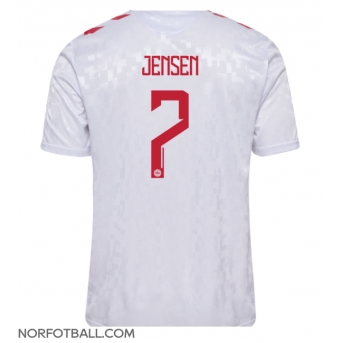 Billige Fotballdrakt Danmark Mathias Jensen #7 Replika Bortedrakt EM 2024 Kortermet